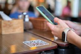 QR code tableside ordering